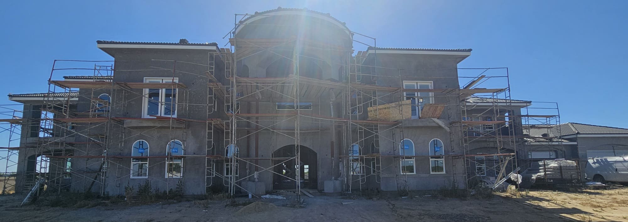 building before plastering